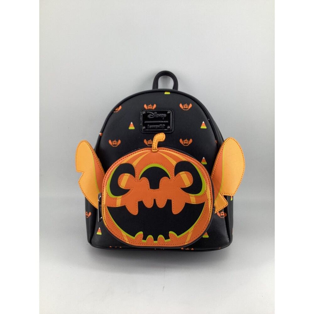 Loungefly Disney Pumpkin Stitch Mini Backpack Exclusive IN HAND‎ NWT